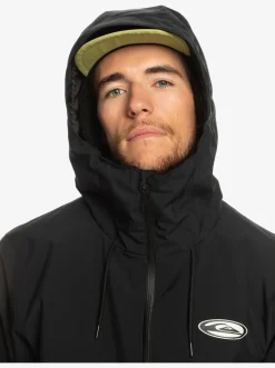 Quiksilver High In The Hood Technical Snow Jacket True Black Clearance