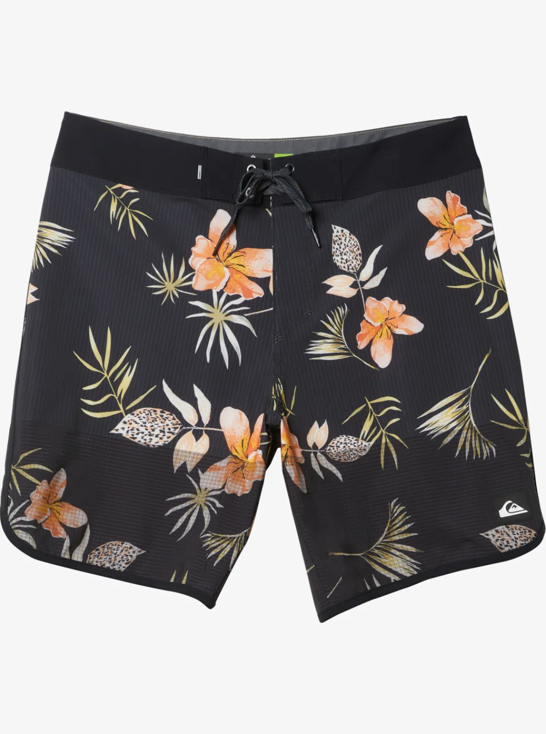 Quiksilver Highline Scallop 19" Boardshorts Black Tropical Floral Ss Hot