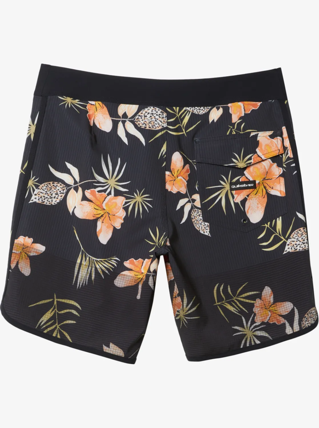 Quiksilver Highline Scallop 19" Boardshorts Black Tropical Floral Ss Hot