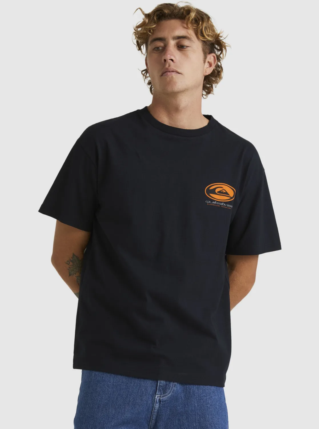 Quiksilver Honeycomb Short Sleeve Stn T-Shirt Black Hot