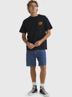 Quiksilver Honeycomb Short Sleeve Stn T-Shirt Black Hot