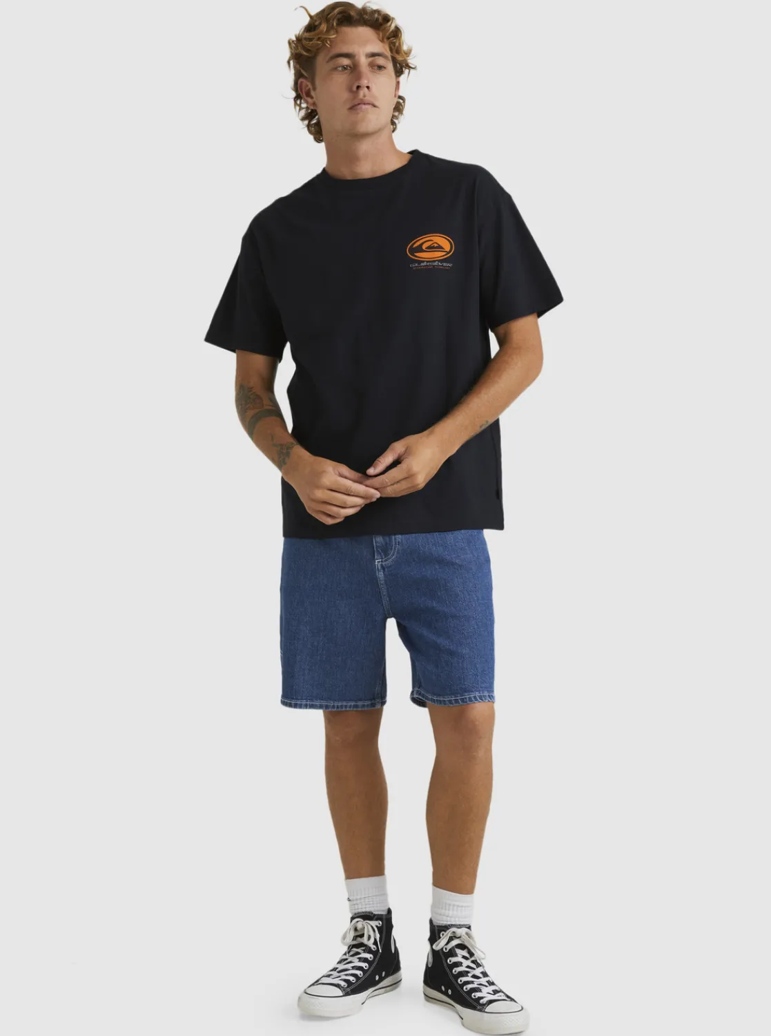 Quiksilver Honeycomb Short Sleeve Stn T-Shirt Black Hot