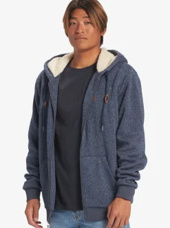 Quiksilver Keller Zip-Up Hoodie Navy Blazer Heather Best