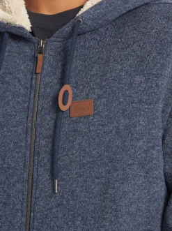 Quiksilver Keller Zip-Up Hoodie Navy Blazer Heather Best