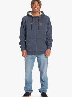 Quiksilver Keller Zip-Up Hoodie Navy Blazer Heather Best