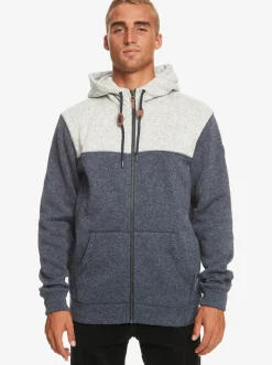 Quiksilver Keller Zip-Up Hoodie Navy Blazer Heather Flash Sale
