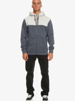 Quiksilver Keller Zip-Up Hoodie Navy Blazer Heather Flash Sale