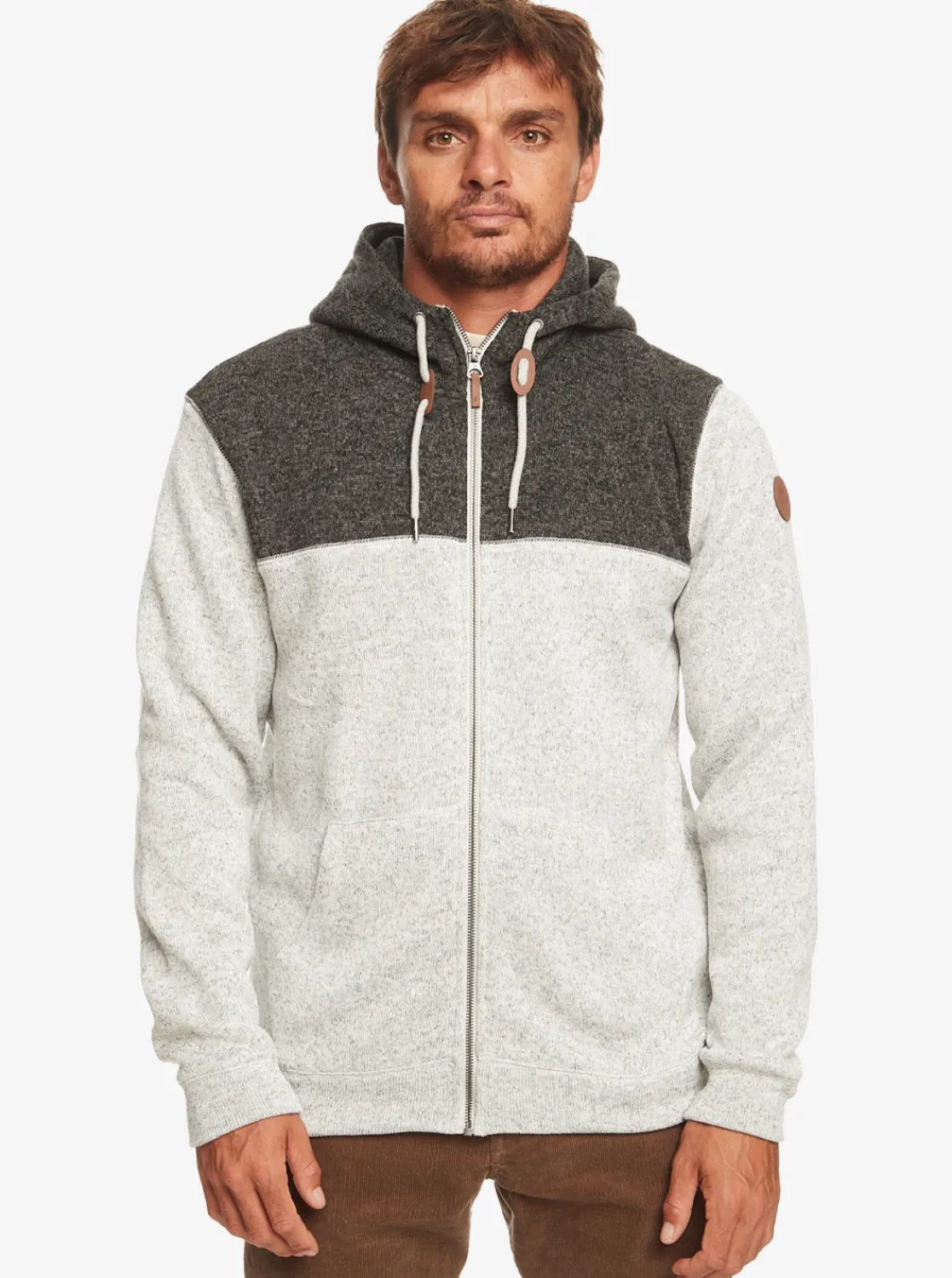 Quiksilver Keller Zip-Up Hoodie Light Grey Heather Discount