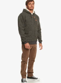 Quiksilver Keller Zip-Up Hoodie Dark Grey Heather Shop