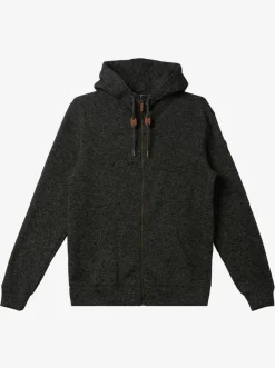 Quiksilver Keller Zip-Up Hoodie Dark Grey Heather Clearance
