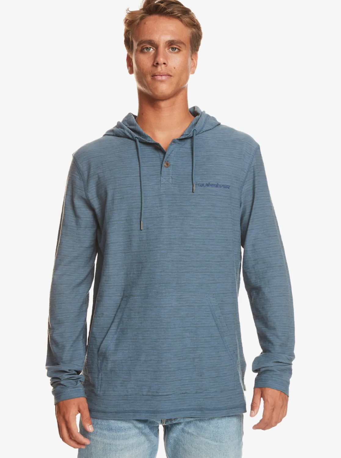 Quiksilver Kentin Long Sleeves Hooded T-Shirt Kentin Bering Sea Fashion