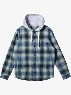 Quiksilver Kinloss Long Sleeve Hooded Shirt Iceberg Green Kinloss Sale