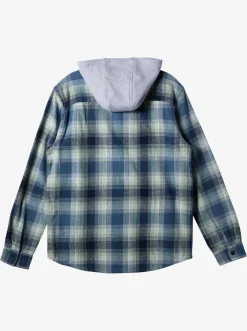 Quiksilver Kinloss Long Sleeve Hooded Shirt Iceberg Green Kinloss Sale