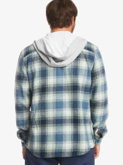 Quiksilver Kinloss Long Sleeve Hooded Shirt Iceberg Green Kinloss Sale