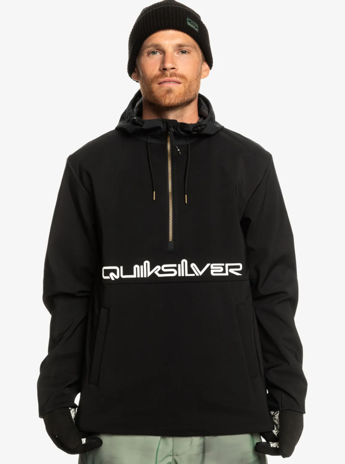 Quiksilver Live For The Ride Softshelll Technical Hoodie True Black Flash Sale