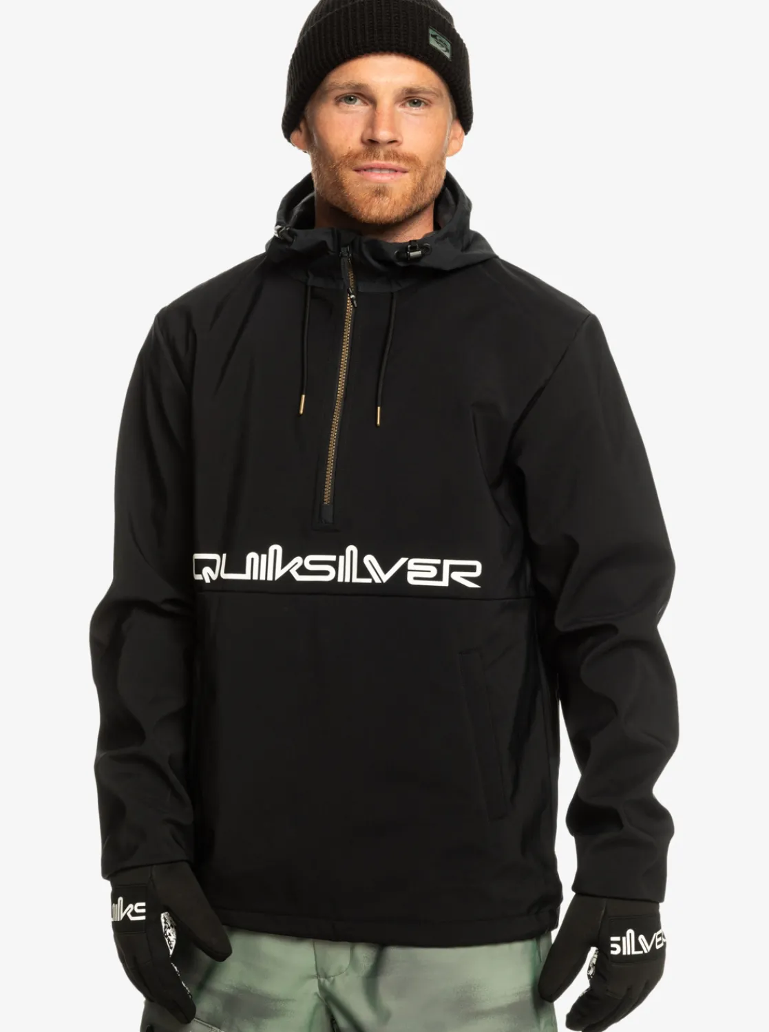 Quiksilver Live For The Ride Softshelll Technical Hoodie True Black Flash Sale