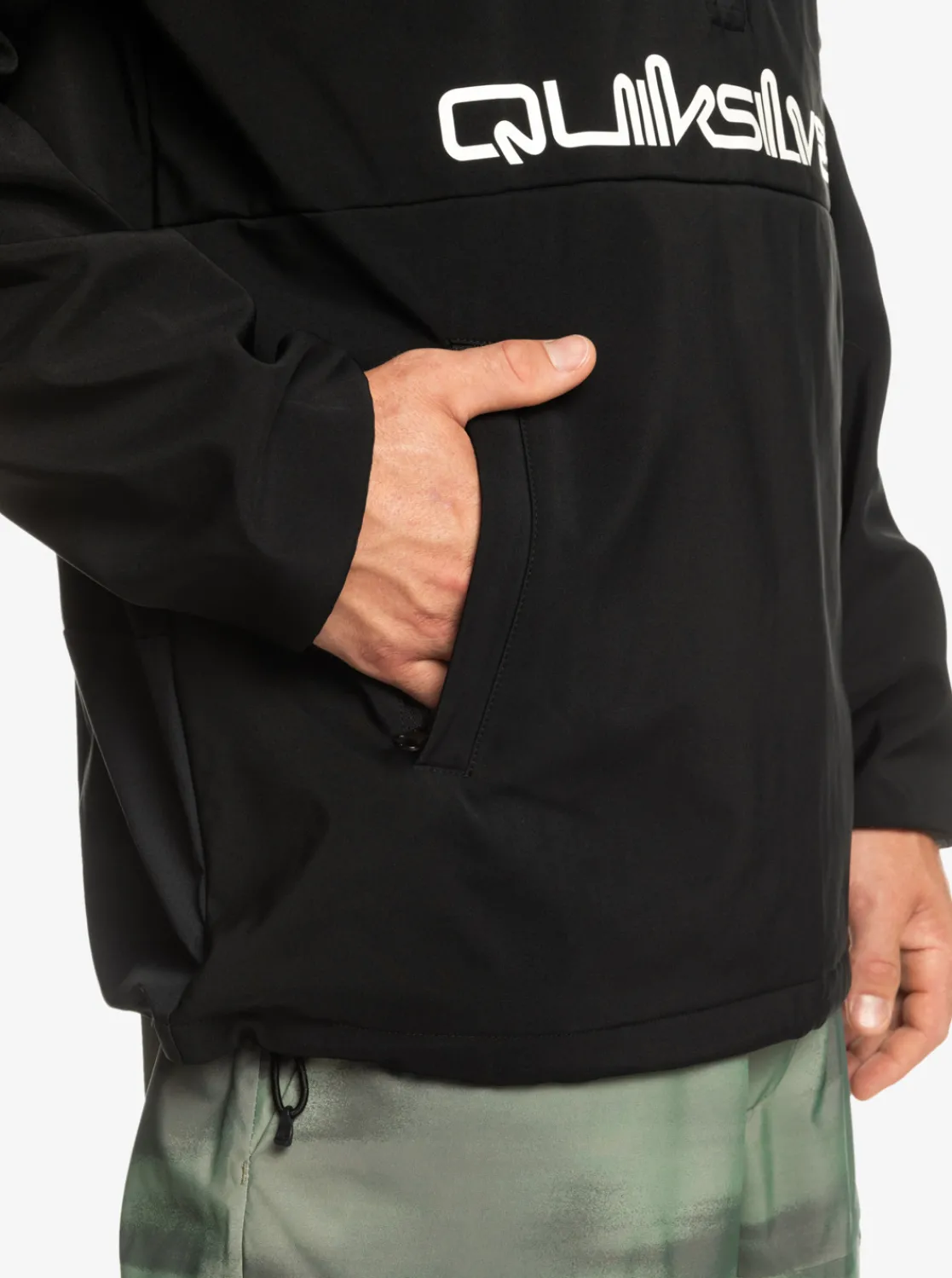 Quiksilver Live For The Ride Softshelll Technical Hoodie True Black Flash Sale