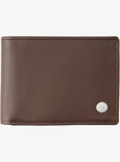 Quiksilver Mac Tri-Fold Leather Wallet Chocolate Brown Online