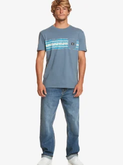 Quiksilver Mesa Stripe Pocket T-Shirt Bering Sea Hot