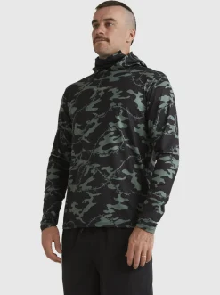 Quiksilver Mikey Hooded Long Sleeve Upf 50 Surf T-Shirt Black Store