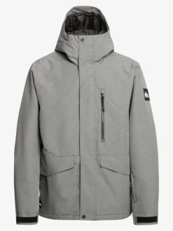Quiksilver Mission Solid Insulated Snow Jacket Heather Grey Store