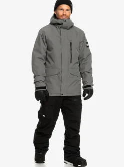 Quiksilver Mission Solid Insulated Snow Jacket Heather Grey Store