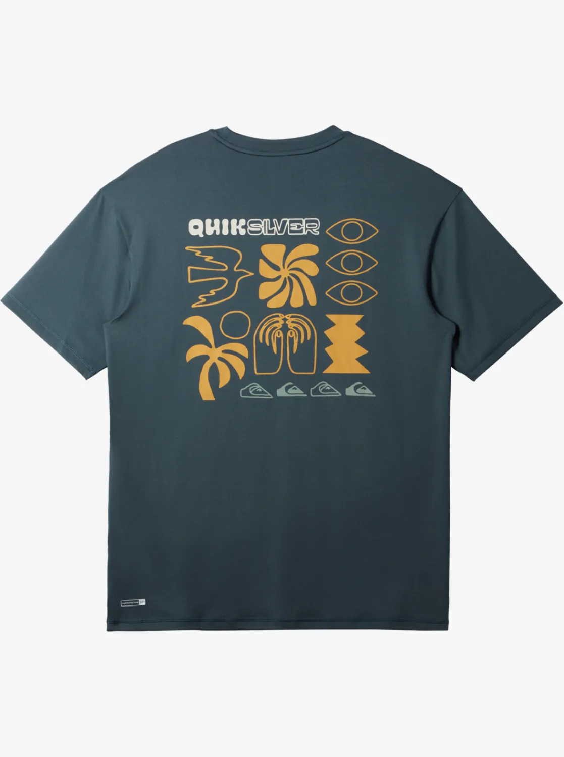 Quiksilver Mix Session Upf 50 Short Sleeve Surf Tee Dark Slate New