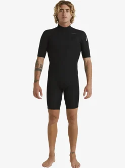 Quiksilver 2/2Mm Everyday Sessions Short Sleeve Back Zip Springsuit Black Online