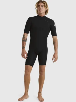 Quiksilver 2/2Mm Everyday Sessions Short Sleeve Back Zip Springsuit Black Online