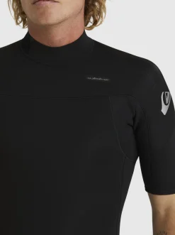 Quiksilver 2/2Mm Everyday Sessions Short Sleeve Back Zip Springsuit Black Online