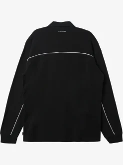 Quiksilver Modular Rugby Polo Knit Black Flash Sale