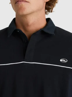 Quiksilver Modular Rugby Polo Knit Black Flash Sale