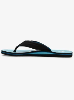Quiksilver Molokai Layback Sandals For Men Black/Blue/Black New