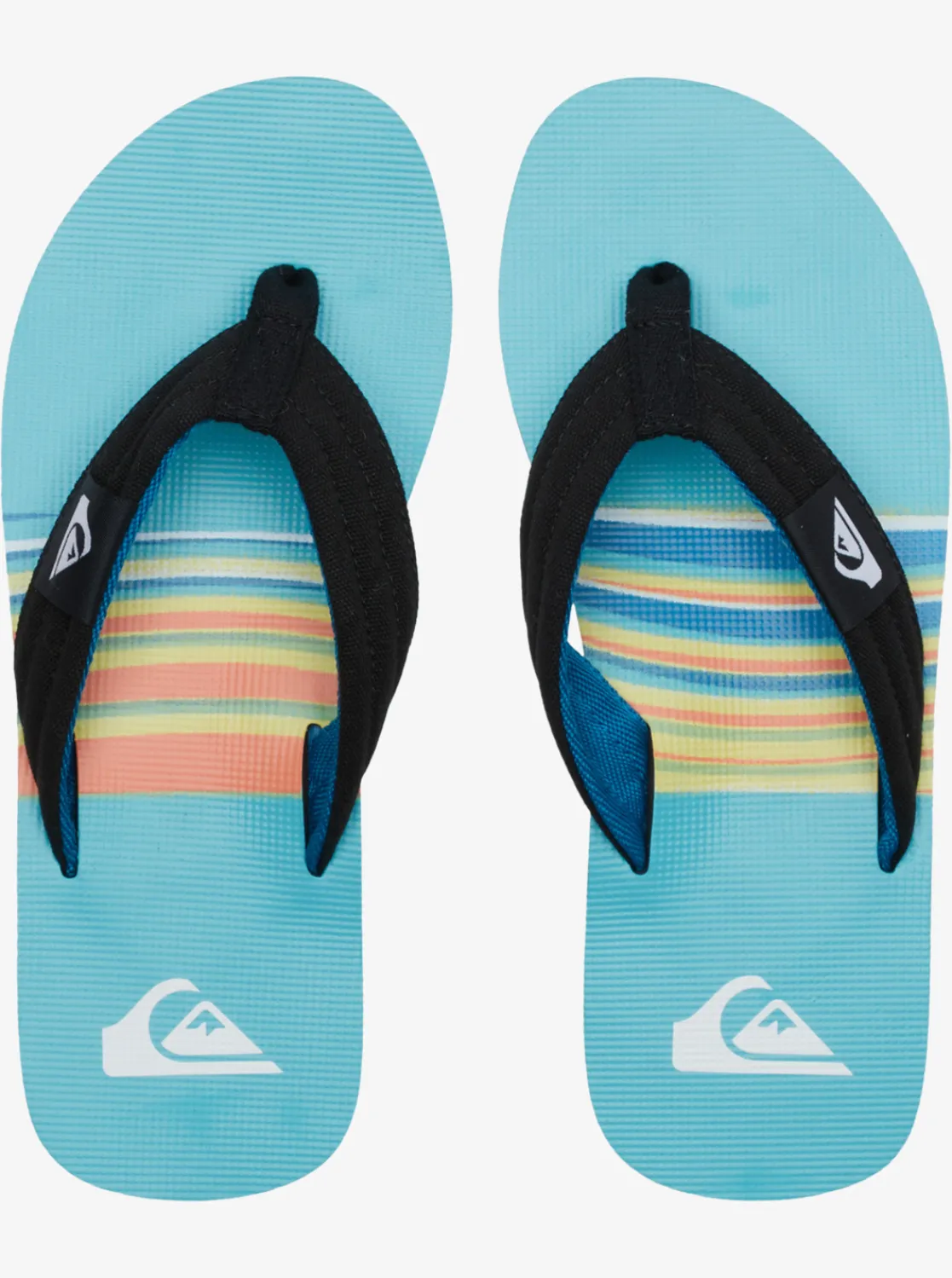 Quiksilver Molokai Layback Sandals For Men Black/Blue/Black New