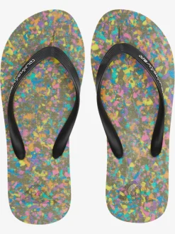 Quiksilver Molokai Recycled Flip-Flops Black/Blue/Black Best Sale
