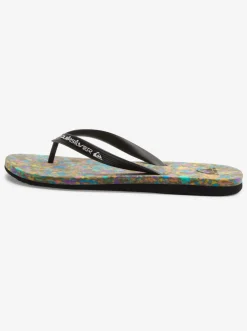 Quiksilver Molokai Recycled Flip-Flops Black/Blue/Black Best Sale