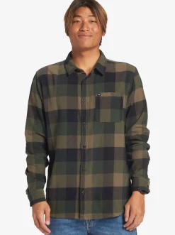 Quiksilver Motherfly Long Sleeve Shirt Major Brown Motherfly Flash Sale