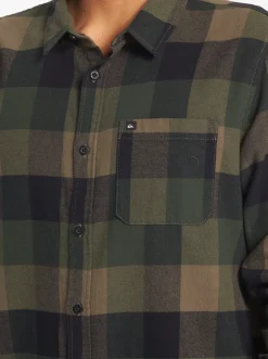 Quiksilver Motherfly Long Sleeve Shirt Major Brown Motherfly Flash Sale