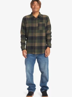 Quiksilver Motherfly Long Sleeve Shirt Major Brown Motherfly Flash Sale