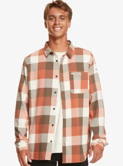 Quiksilver Motherfly Long Sleeve Shirt Major Brown Motherfly Flash Sale