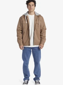 Quiksilver New Aitor Hooded Jacket Fossil Clearance