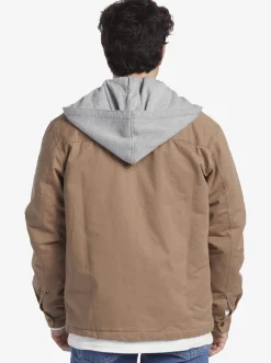 Quiksilver New Aitor Hooded Jacket Fossil Clearance