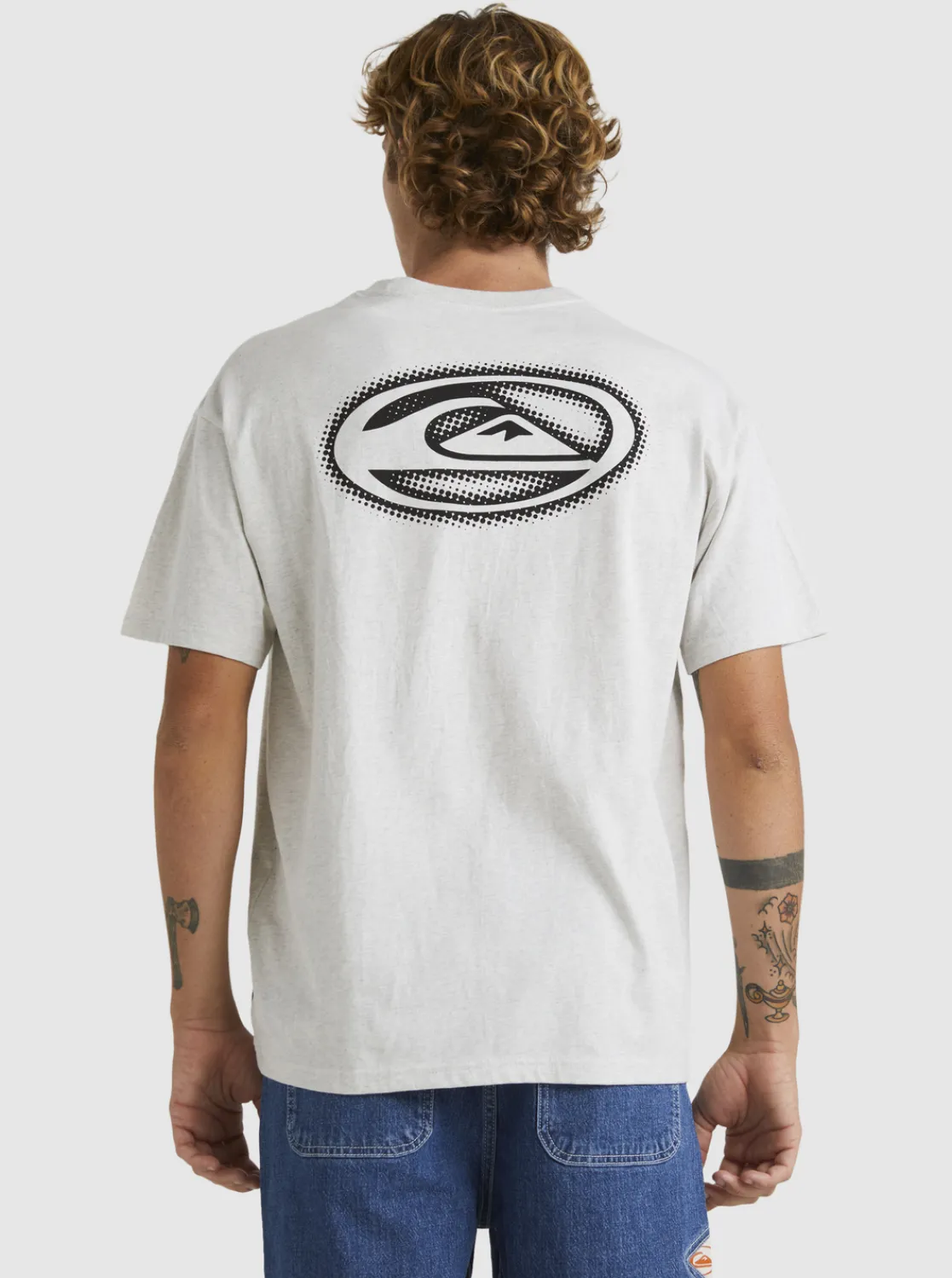 Quiksilver New Instinct Short Sleeve Stn T-Shirt Snow Heather Store