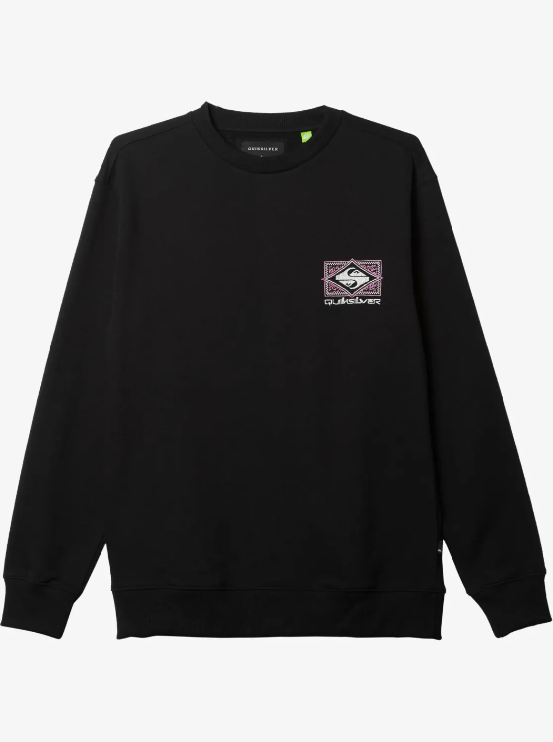 Quiksilver No Control Crew Fleece Crew Neck Sweatshirt Black Discount