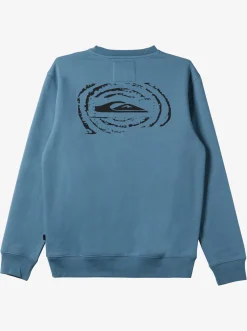 Quiksilver No Control Crew Fleece Crew Neck Sweatshirt Aegean Blue Sale