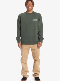 Quiksilver No Control Crew Fleece Crew Neck Sweatshirt Climbing Ivy Best