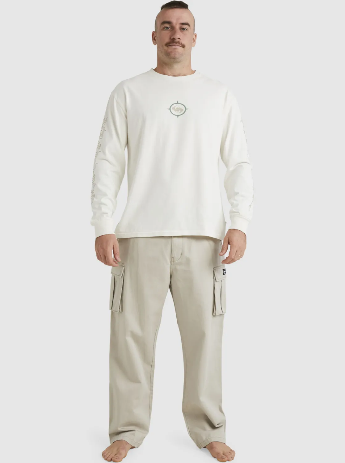 Quiksilver Off Grid Long Sleeve T-Shirt Snow White Best Sale