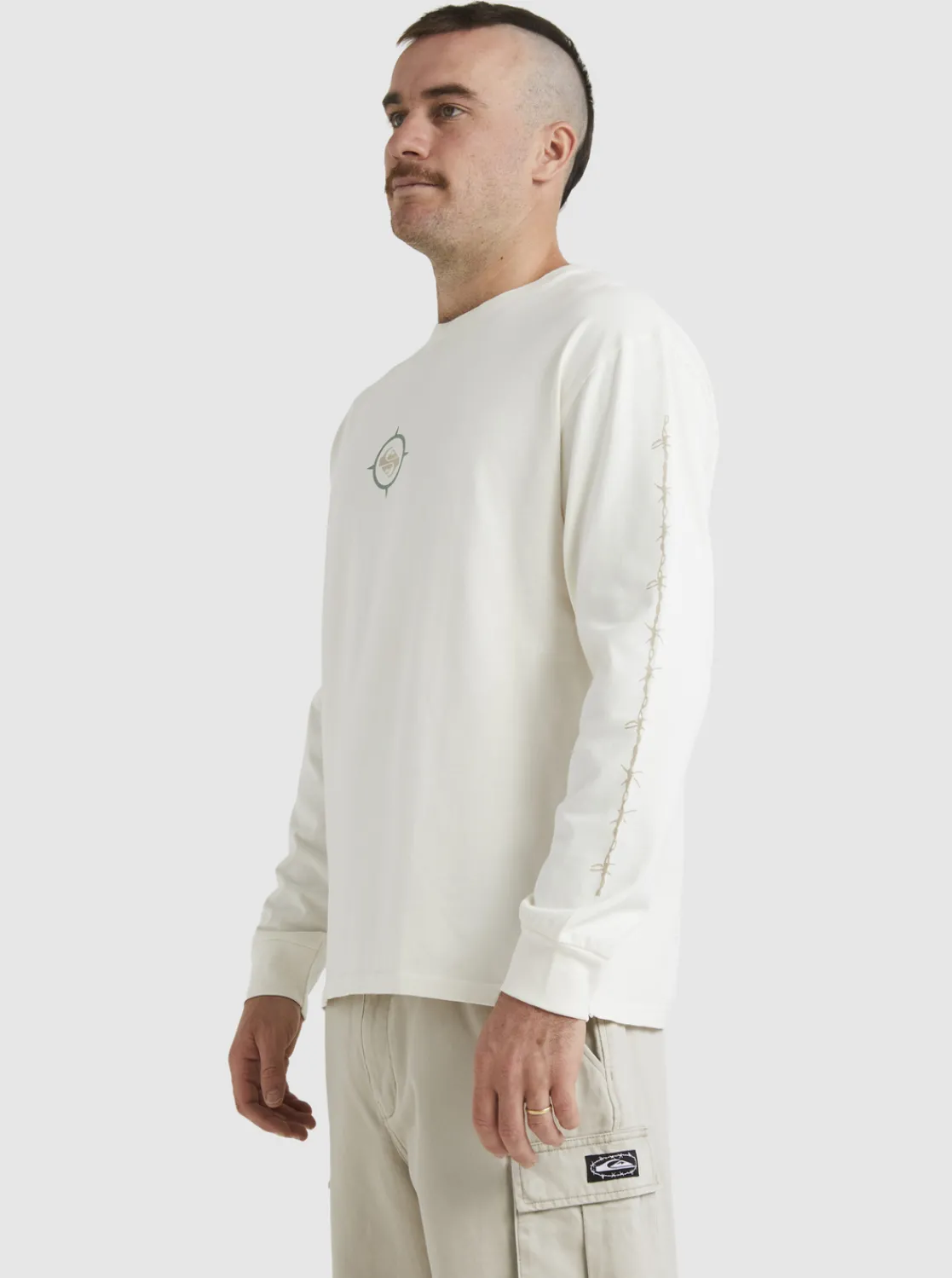 Quiksilver Off Grid Long Sleeve T-Shirt Snow White Best Sale