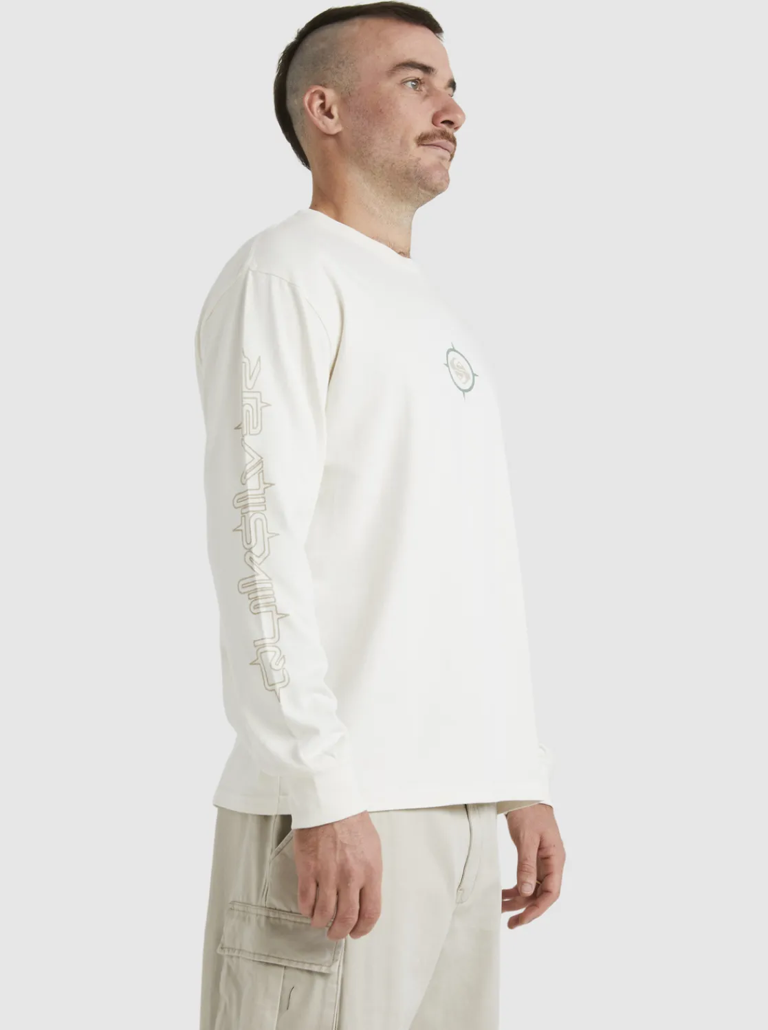 Quiksilver Off Grid Long Sleeve T-Shirt Snow White Best Sale