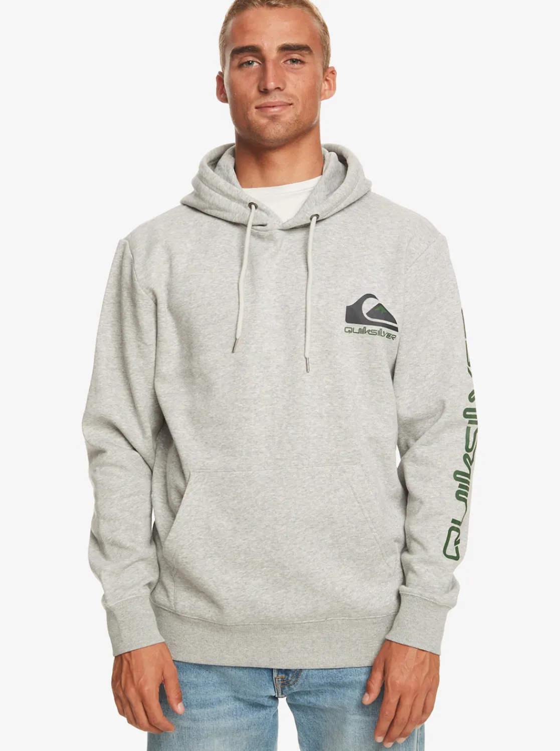 Quiksilver Omni Logo Hoodie Athletic Heather Hot